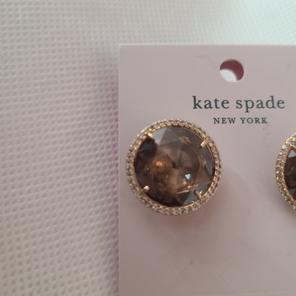 SOLD!!Kate Spade Women's She Has Spark Gold Quartz Earrings - Picture 7 of 7